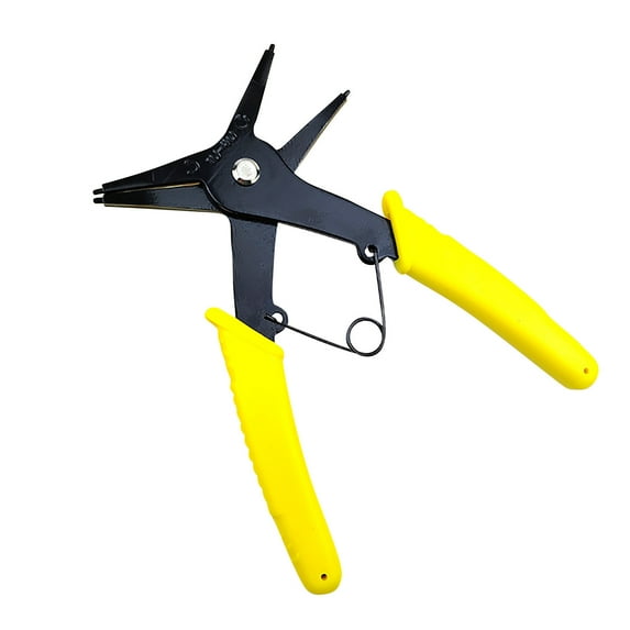 2-in-1 Snap Ring Pliers - Heavy-Duty External & Internal Circlip Pliers for Automotive, Bicycle, Machinery, and Plumbing Repairs with Ergonomic PVC Handles