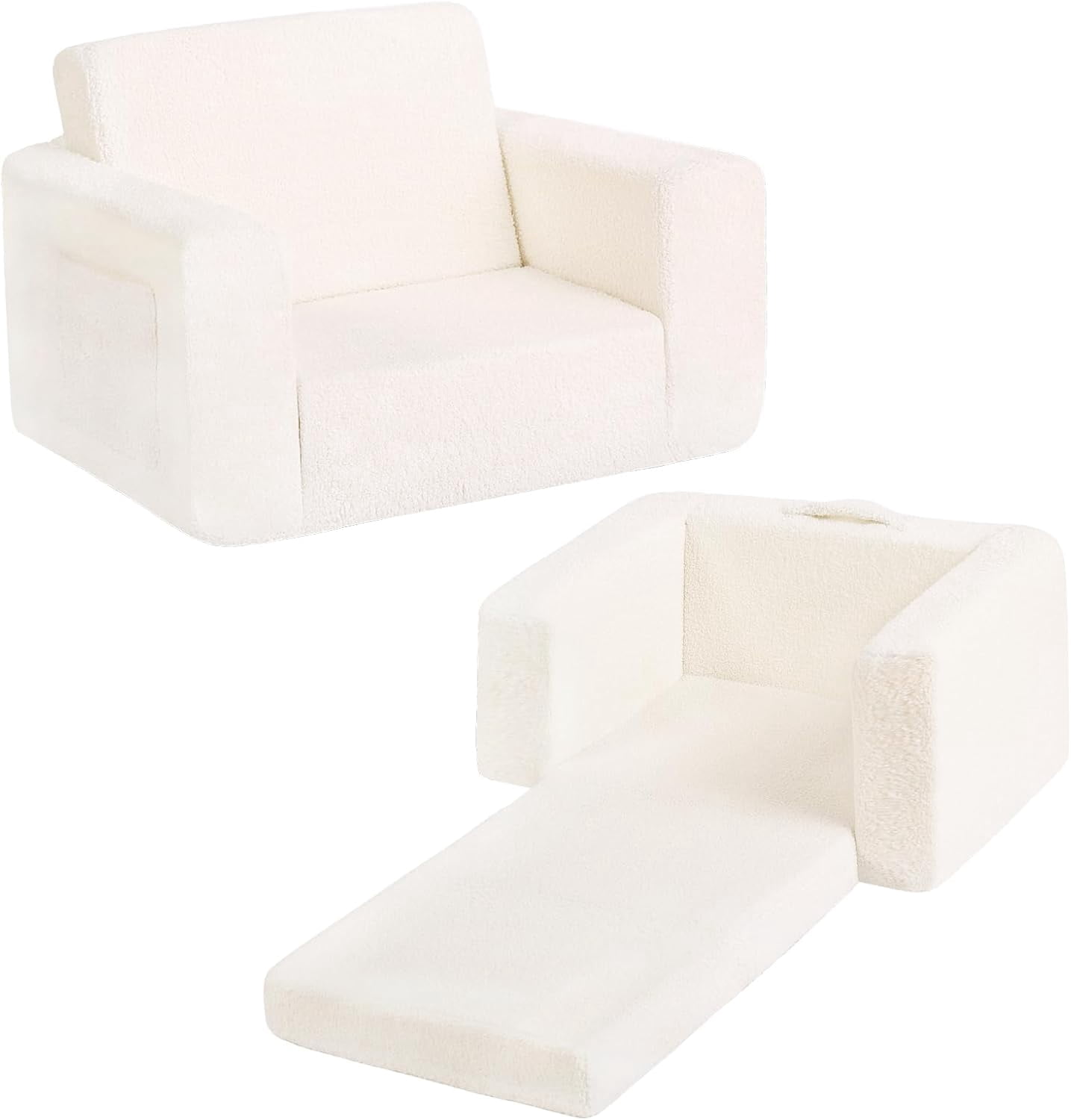 2-in-1 Sofa Chair, Convertible Chair Flip Out Sofa Chair Folding Play ...