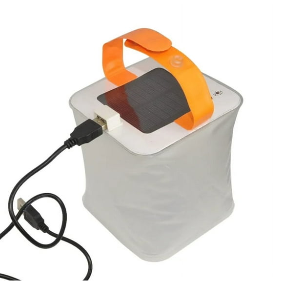 2-in-1 Solar Camping Lantern - Inflatable LED Lamp Perfect for Camping, Hiking, Travel and More - Emergency Light for Power Outages, Hurricane, Survival Kits - As Seen on Shark Tank