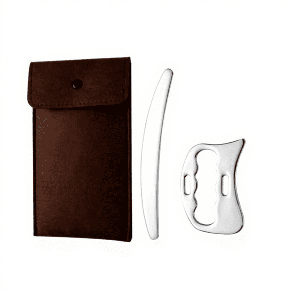 2-in-1 Stainless Steel Gua Sha Muscle Scraper Tool, Myofascial Scraping Tools for Physical Therapy, Lymphatic Drainage Massager, Soft Tissue Massage Tool(C+D)