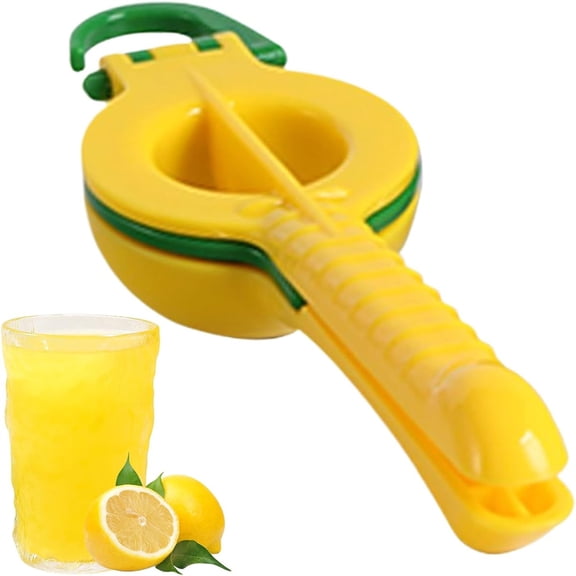 2-in-1 Stainless Steel Metal Lemon & Lime Squeezer Maximum Juice Extraction Hand Citrus Press,Ultra-Durable Manual Lemon Juicer & Lime Juicer,Easy to Clean Lemon Press