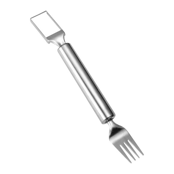 2-in-1 Stainless Steel Watermelon Cutter & Fork | Portable Fruit Slicer Tool for Watermelon, Melon & Apples | Home, Picnic & Camping Use