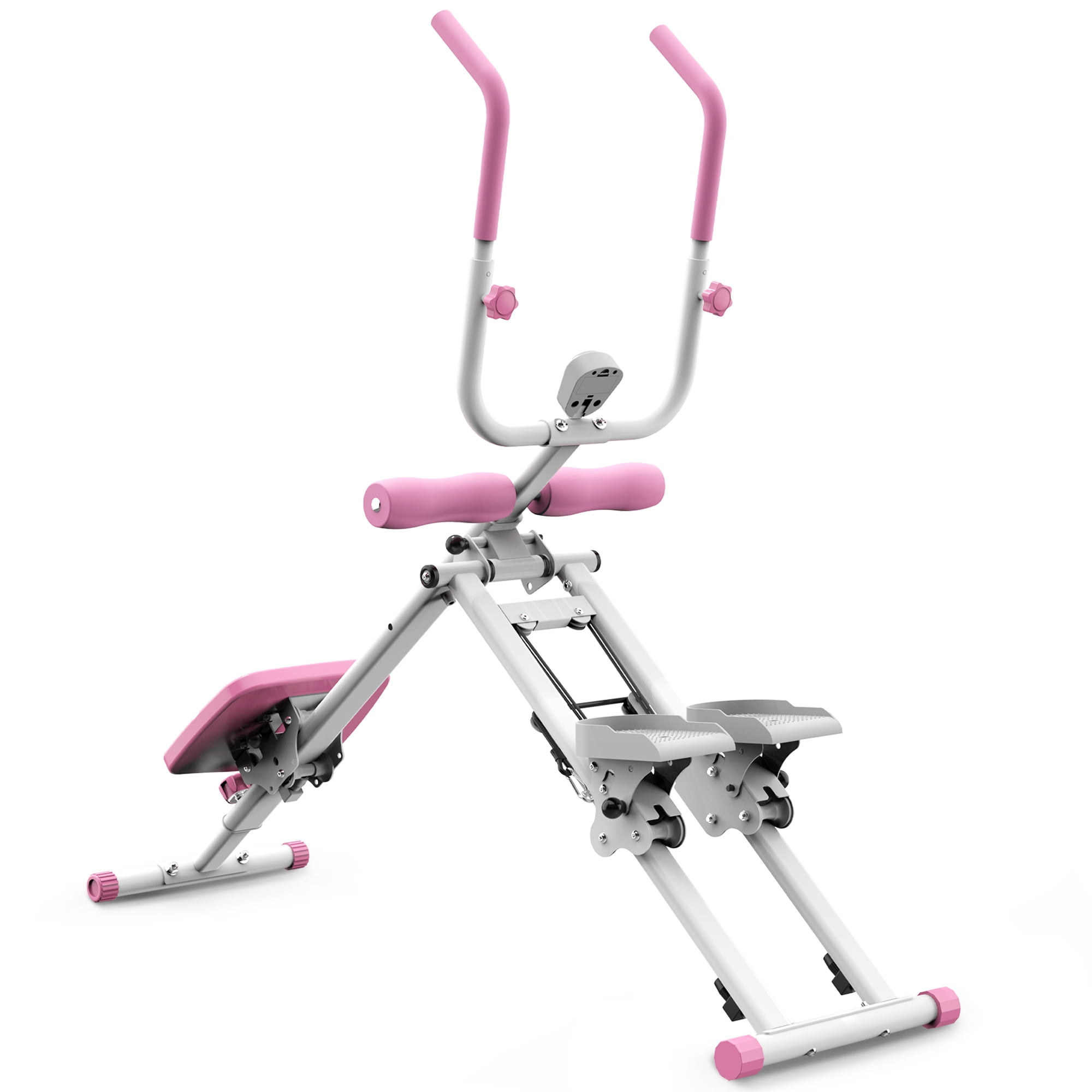 2-in-1 Stair Stepper and Ab Workout Machine, Foldable Stepper Climber ...