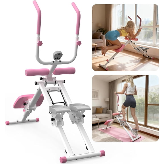 2-in-1 Stair Stepper and Ab Workout Machine, Multi-Function Trainer Compact Gym Exercise Equipment for Full Cardio and Core