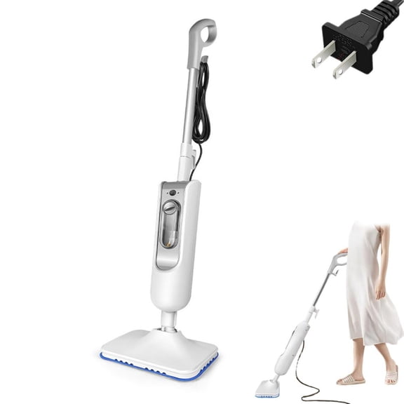 2-in-1 Steam Mop with Carpet 400ml Water Tank, 20-Second Fast Heat-Up, 2 Adjustable Steam Levels, Lightweight Hardwood Floor Cleaner for Tile, Laminate & Carpet Refresh