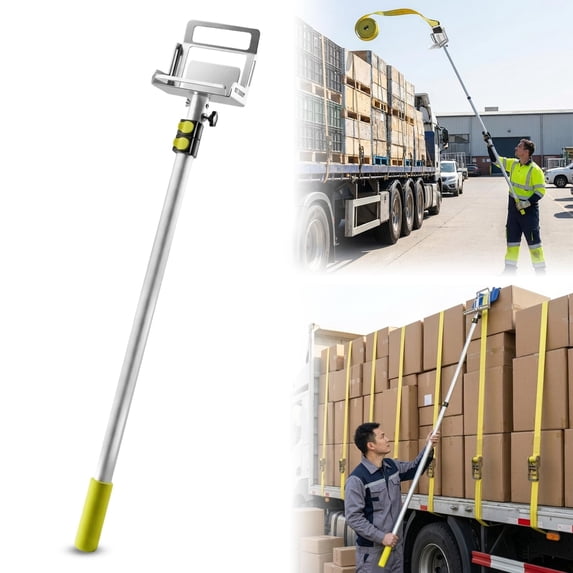 2-in-1 Strap Thrower Head with Extension Pole