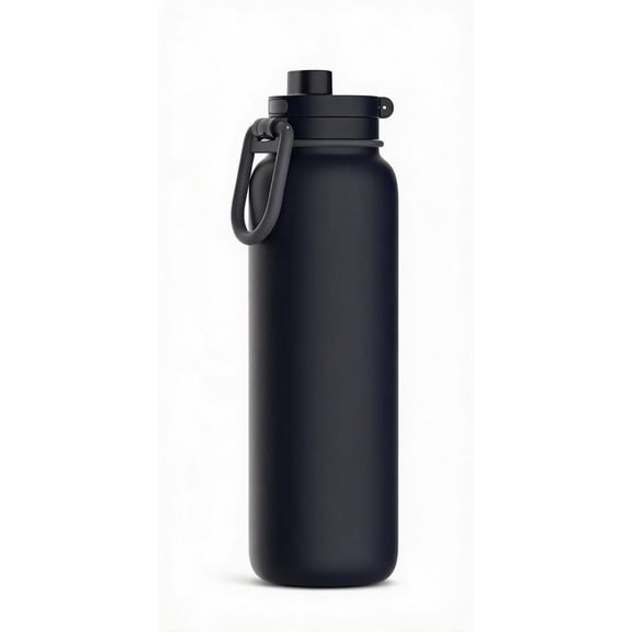 2-in-1 Straw and Chug Leak-Proof Insulated Water Bottle 32 fl oz Black