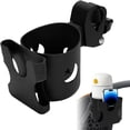 thumbnail image 1 of 2-in-1 Stroller Cup Holder with Phone Mount, Adjustable Drink Holder for Walker Wheelchair Bike Scooter, Baby Essentials, Gifts for New Mom, 1 of 9