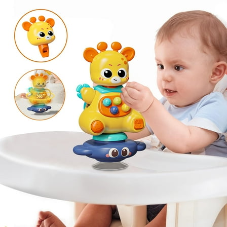 Baby High Chair Toy, Montessori Toys with Suction Cups Spinner, Baby Toys 6-12 Months, Sensory Learning Toy for 1 year old Boys Girls