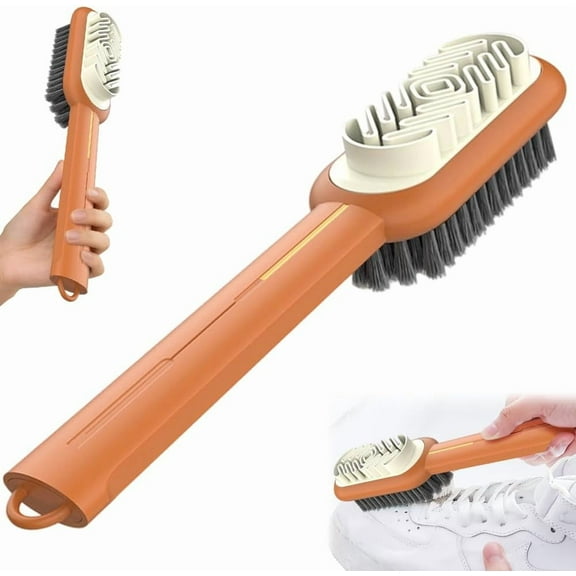 2-in-1 Suede Shoe Brush with Eraser & Soft Bristles - Dual Head Cleaner for Shoes, Bags, Jackets, Nubuck Materials