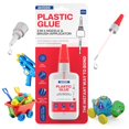 thumbnail image 1 of (2-in-1) Super Glue for Plastic with Brush Applicator & Nozzle - Fast Setting Plastic Glue Heavy Duty for Solid Bonds, DIY & More, Crystal Clear & No Stain Glue, 1 of 9