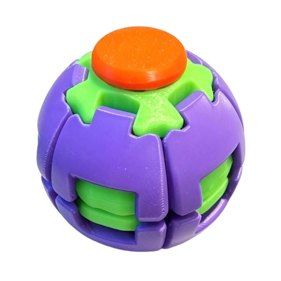 2-in-1 Switchable Fidget Spinner Stress Ball, Push-to-Spin Auto Rotate Mechanism, Pocket Size Anxiety Relief Gadget