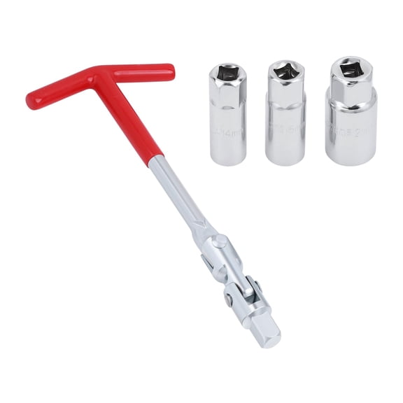 2-in-1 T-Handle Spark Plug Wrench – 5/8" & 13/16" Socket Set for Motorcycle, Lawn Mower & Small Vehicle Repair