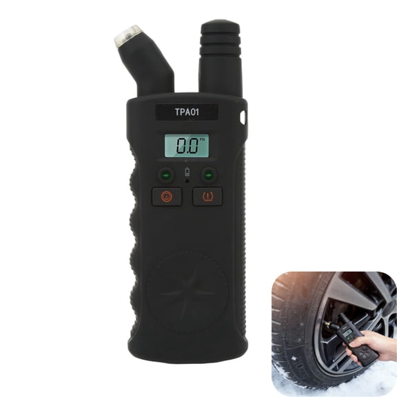 2-in-1 TPMS Relearn Tool & Digital Tire Pressure Gauge Universal 315/433 MHz Tire Sensor Activation Tool with Auto-Reset, Accurate PSI/BAR/KPA Readings for Cars, Motorcycles & Bicycles