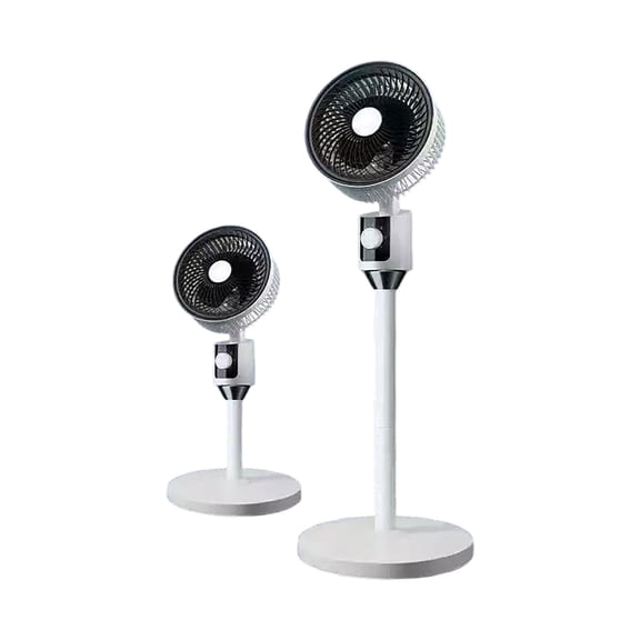 2-in-1 Table & Standing Smart Air Circulator Fan, 8 Adjustable Wind Speeds LED Digital Display Auto Swing Floor Fan with Deliver up to 1600 CFM strong Type-C Recharge for Home Bedroom Patio