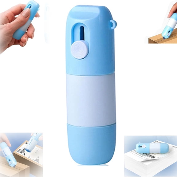 2-in-1 Thermal Paper Eraser Pen and Cutter Privacy Wipe Box Ink Remover Redacting Marker Label for All Correction with Mini Quick Fluid Unboxing Knife Erase Heat Cute Liquid Tool Spray