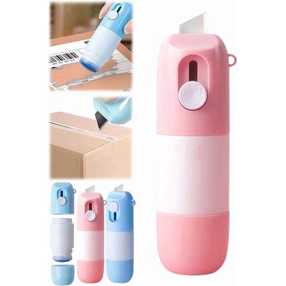 2-in-1 Thermal Paper Privacy Wipe Box Cutter, Thermal Ink Remover, Label Correction Marker, Quick Thermal Paper Data Eraser Pen, Privacy Protection for Labels & Receipts