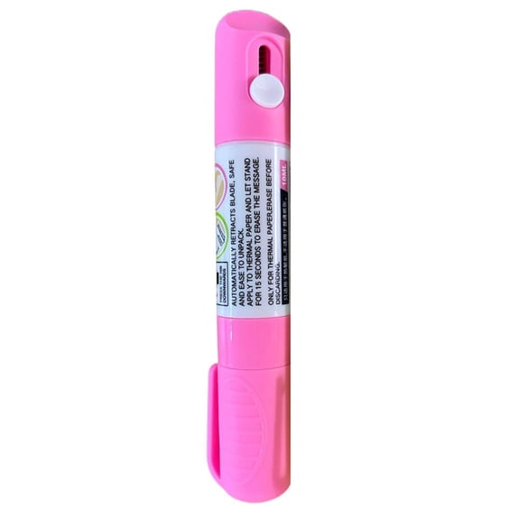 2-in-1 Thermal Paper Privacy Wipe Box Cutter, Water-Based Thermal Paper Eraser Pen, ThermalPapers Correction Fluid Set,One Smear Printed Text Covering for Documents Labels Packages Shipping Addresses
