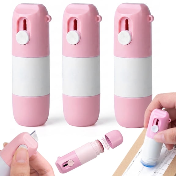 2 in 1 Thermal Papers Eraser Pen Craft Knife, Package Privacy Wipe Box Cutter for Documents, Labels, Packages