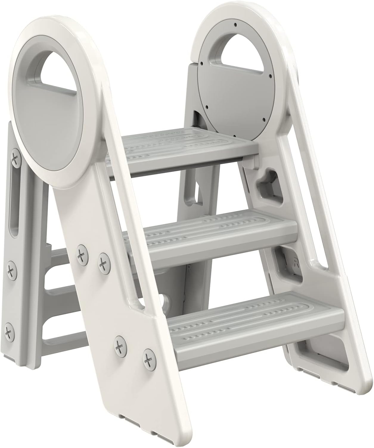 2-in-1 Toddler 3 Step Stool with Safety Handrails, Durable Convertible ...
