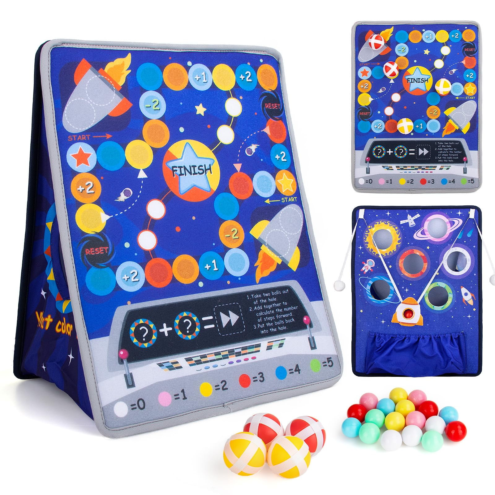 2-in-1 Toddler Board Game&Color OIF8 Sorting Toys,Montessori Sensory ...