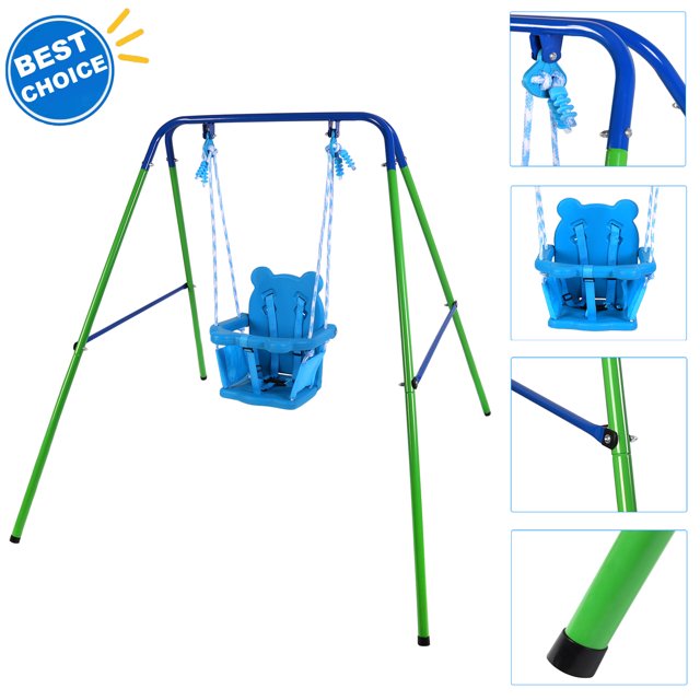 2in1 Toddler Swing Set and Baby Jumper for Backyard Outdoor Indoor