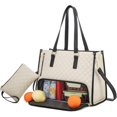 thumbnail image 1 of 2 in 1 Tote Bag Lunch Bag Combo, 15.6 Inch Laptop Bag with Insulated Lunch Compartment, Multi Functional Business Tote Bag, 1 of 8