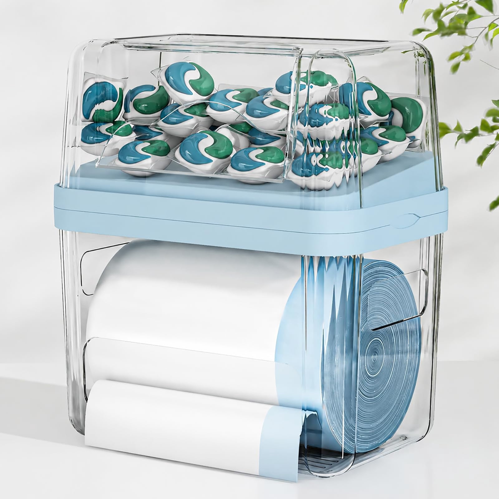 2-in-1 Trash Bag Holder Laundry & Dishwasher Pods Container,Garbage Bag ...