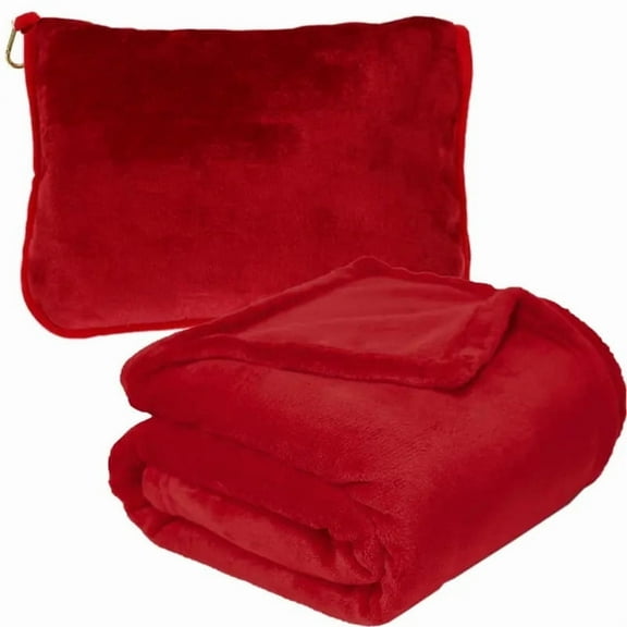 2-in-1 Travel Blanket, Airplane blanket/pillow, travel pillow/blanket, Premium Soft Travel Blanket Pillow Airplane, Pilllow converts into blanket, Travel Blanket and Pillow - Ultra-Soft