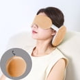 thumbnail image 1 of 2-in-1 Travel Pillow with Eye Mask - Memory Foam U-Shaped Neck Support & Light Blocking for Airplane/Car/Office, Portable 12x6 Inch (Yellow), 1 of 6