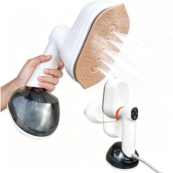 2-in-1 Travel Steamer & Iron for Clothes, 1200W, 110V-120V, 231ml No-Leak Tank, 25s Fast Heat-Up, Compact Garment Wrinkle Remover for Travel, Vacations & Home