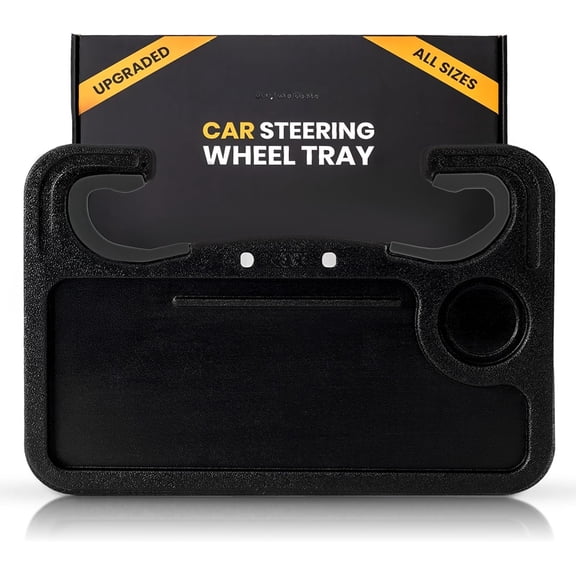 2-in-1 Tray - Desk for Laptop, Table for Eating & Work, Adjustable Tray with Rings (Black Limited)