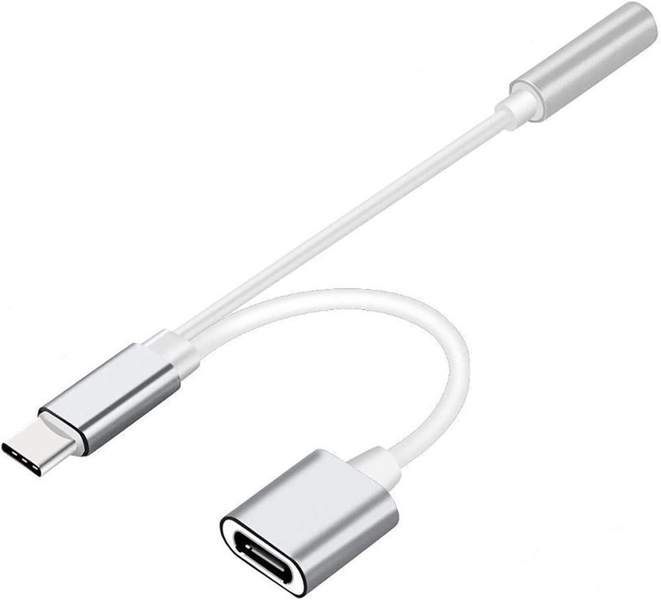 2in1 TypeC to 3.5mm Jack Adapter and Charging Cable,USB C Digital to