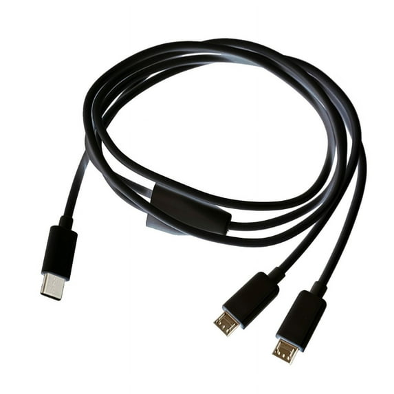 2 in 1 Type C to Micro USB Charging Cable for All Micro Devices Charge Two Micro Phones or Tablets Simultaneously