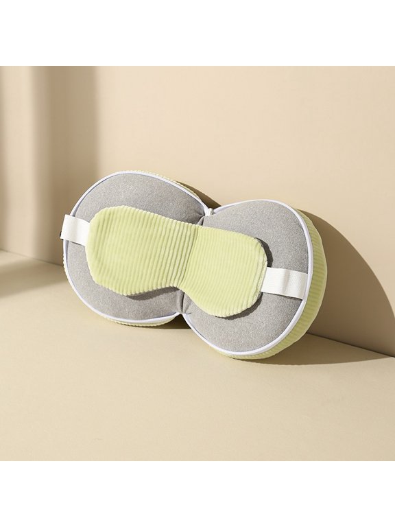 2 in 1 U-Shaped Travel Neck Pillow with Attached Light Blocking Eye Mask, Portable PP Cotton Sleep Pillow for Airplane Car Train Trips