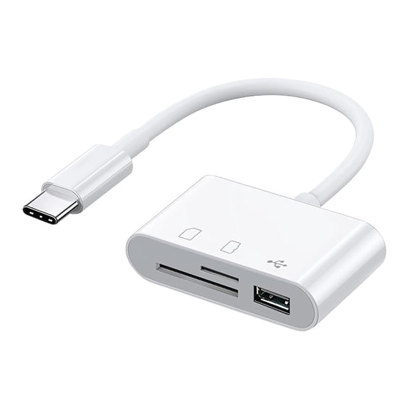 2 in 1 USB 2.0 OTG Type C Card Reader Multi-Function Adapter Supports SD TF Cards U Disk for Android Phones Laptop PC