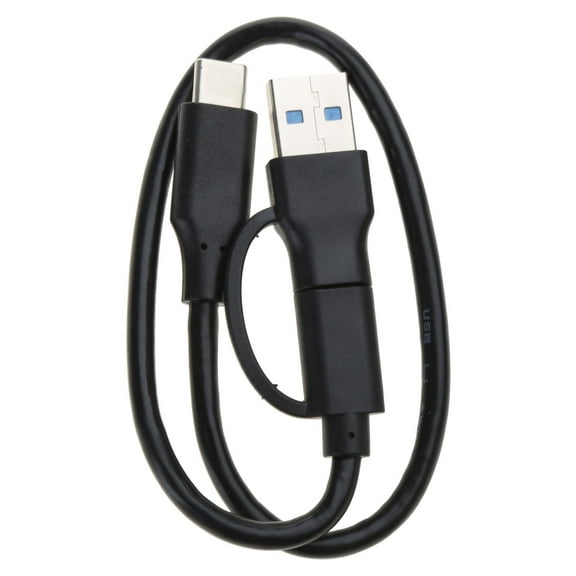 2 in 1 USB C Cable USB3.0 C to Type-C Cable USB-A/C to C 10Gbps Data Sync Cable 30cm Length USB C Splitter