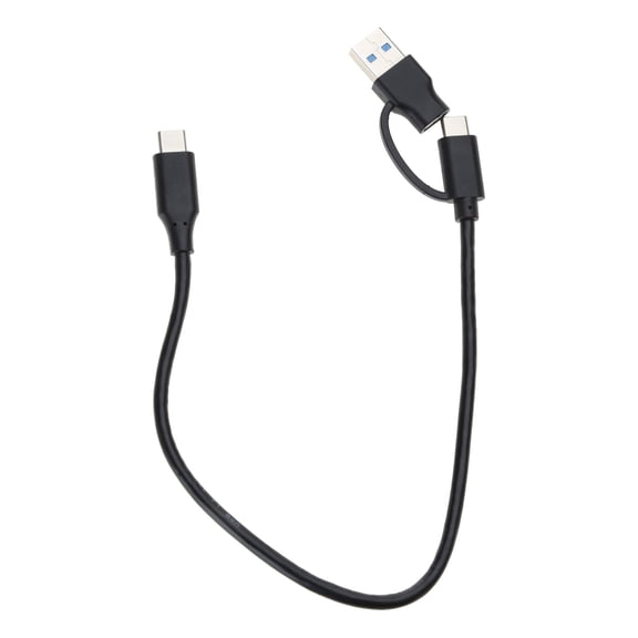 2 in 1 USB C Cable USB3.0 C to Type-C Cable USB-A/C to C 10Gbps Data Sync Cable 30cm Length USB C Splitter