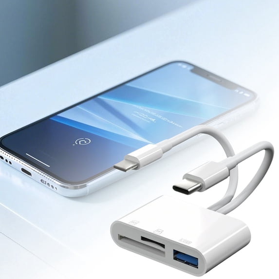 2 in 1 USB C OTG SD TF Reader Memory Card Adapter for Cameras Smartphones Tablets Plug and Play