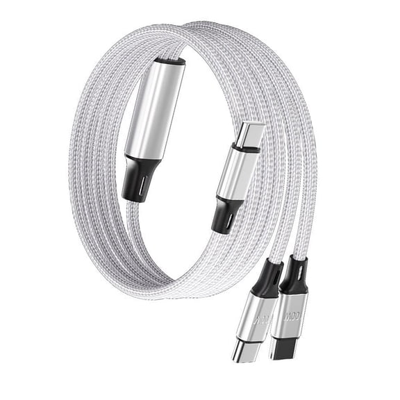 100W Type C Charging Cable 100W USB C to Double USB C Cord Type C Charging Cable Fast Charging Cable for Phone Laptop