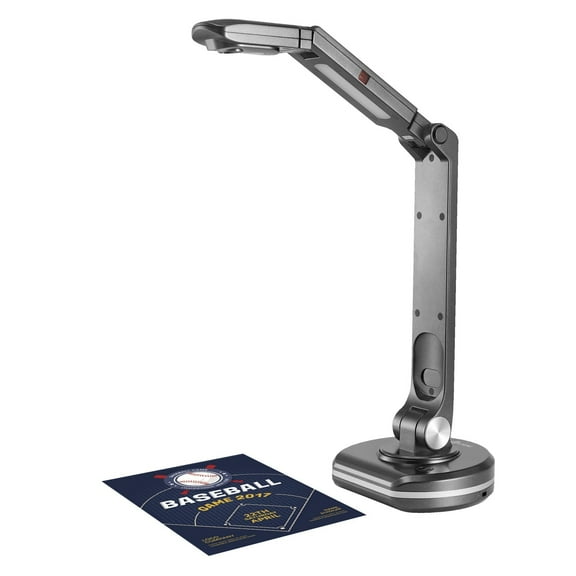 2-in-1 USB Document Camera Book Scanner, Webcam W/ Auto HD Max. A3 Scanning LED Light For Live Demo Teaching Conference ,Built-In Convenience