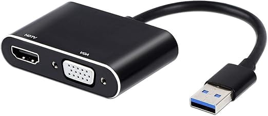 2 in 1 USB To VGA HD Adapter, USB 3.0/2.0 To 4K HD/HD 1080P VGA Adapter, PC Video Graphics Cable Converter