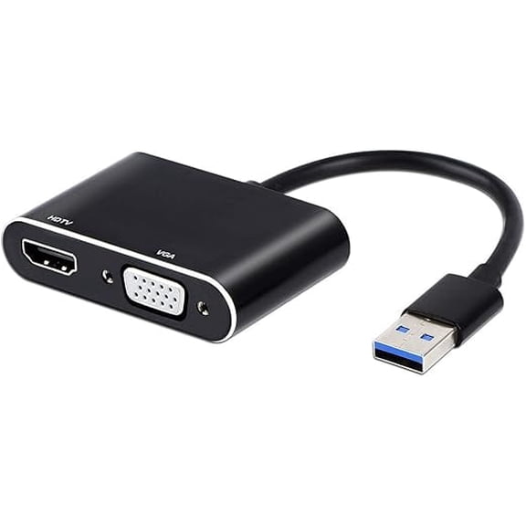 2 in 1 USB To VGA HD Adapter, USB 3.0/2.0 To 4K HD/HD 1080P VGA Adapter, PC Video Graphics Cable Converter