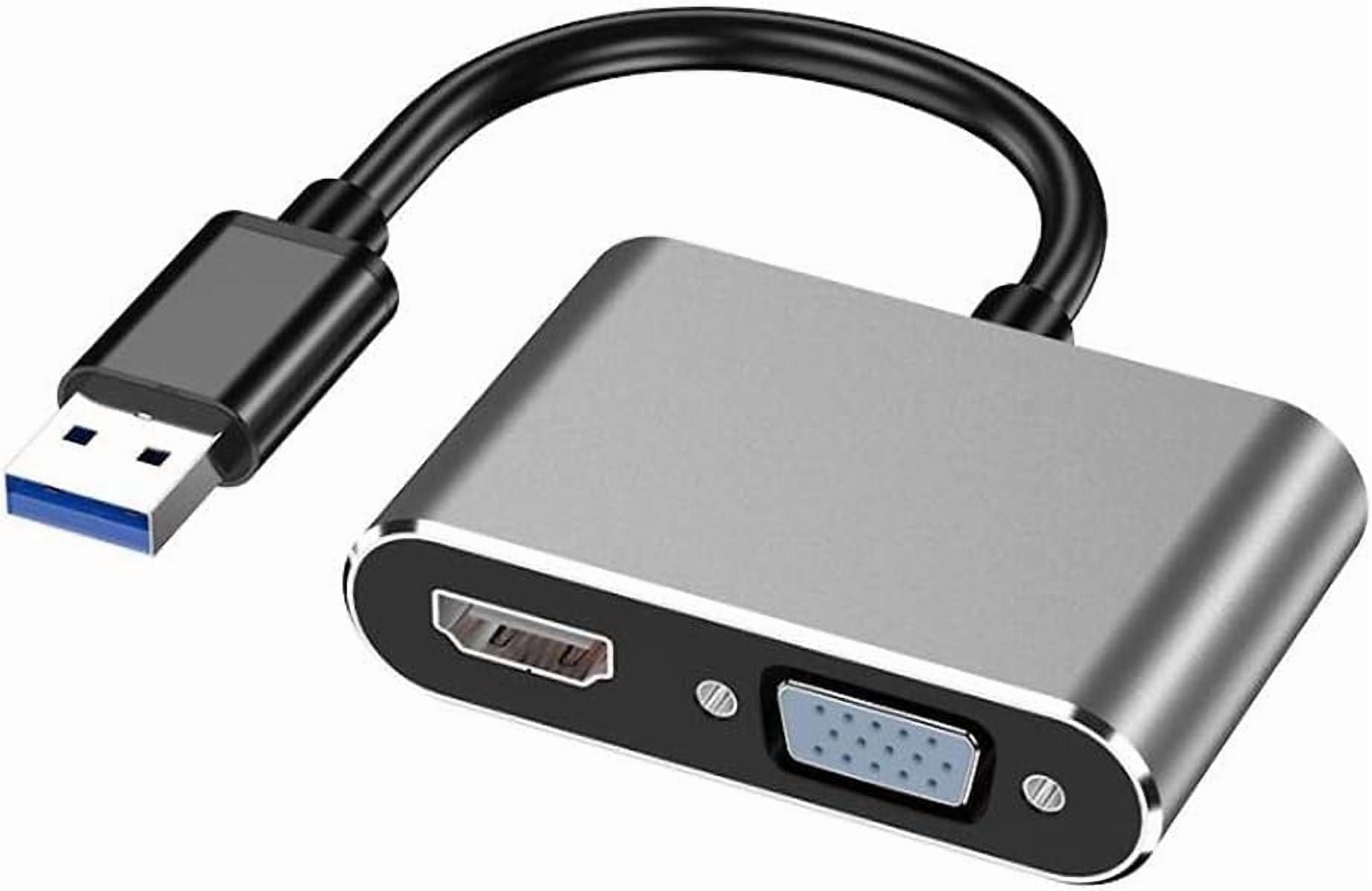 2 in 1 USB To VGA HD Adapter, USB 3.0/2.0 To 4K HD/HD 1080P VGA Adapter, PC Video Graphics Cable Converter
