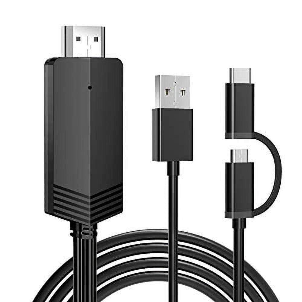 2in1 USB Type C/Micro USB to HDMI Cable, Weton MHL to HDMI Adapter