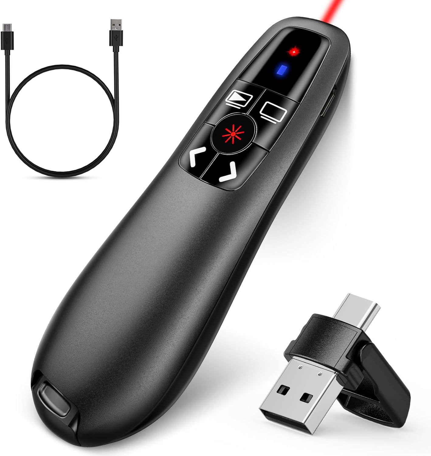 Usb Powerpoint Clicker 2-in-1 USB Type C Presentation Clicker, Clicker for PowerPoint ...