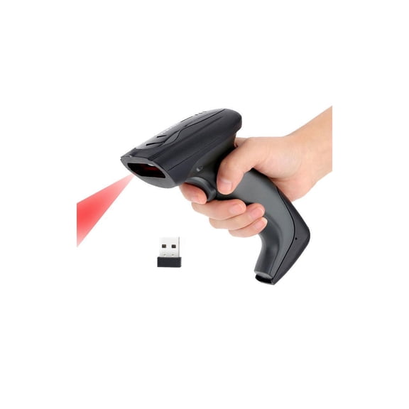 2-in-1 USB Wired & 2.4G Wireless Barcode Scanner CMOS Image Barcode Reader 1D 2D QR PDF417 Data Matrix Code Scanner Cordless Barcode Scanner for Supermarket Retail Warehouse Library