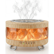 2-in-1 Ultrasonic Essential Oil Diffuser, Cool Mist Humidifiers & Himalayan Salt Lamp, Aromatherapy Diffuser Portable Mini Humidifier for Bedroom / Plants / Tra