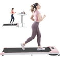 thumbnail image 1 of 2-in-1 Under Desk Treadmill Walking Pad 2.5HP Walking Jogging Running Machine for Home/Office Use,Pink, 1 of 8