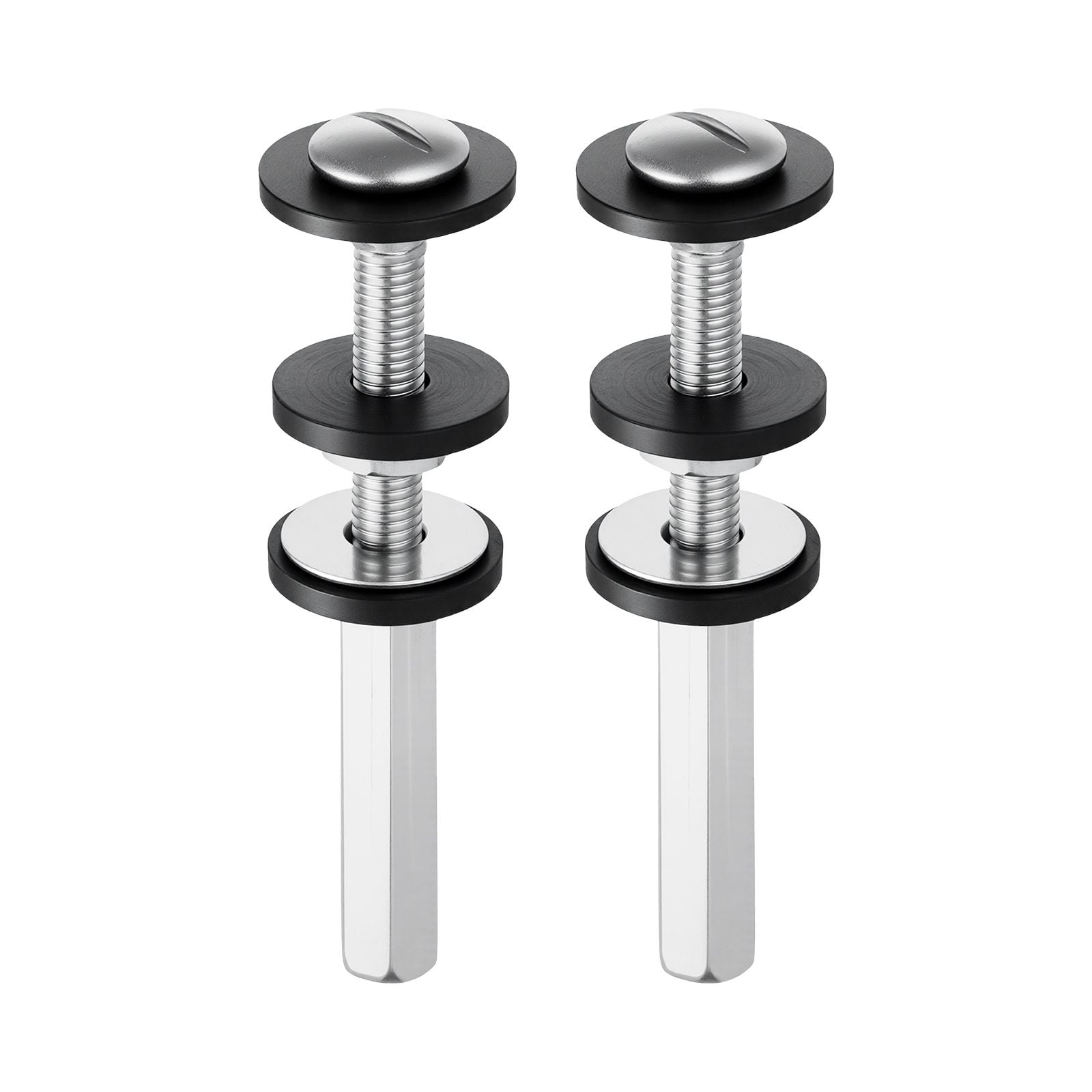 2-in-1 Universal Toilet Bolts Set for Seat & Tank, Quick Replacement Heavy Duty Mounting Hardware, Universal Fit Toilet Bolt Kit for Bathroom Repair